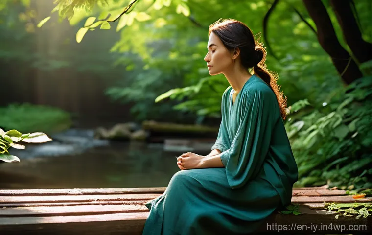 생태적 자아 형성을 위한 전략적 접근법 - **Mindful Observation in an Urban Sanctuary**
A serene woman, in her late 20s, with neatly tied-...